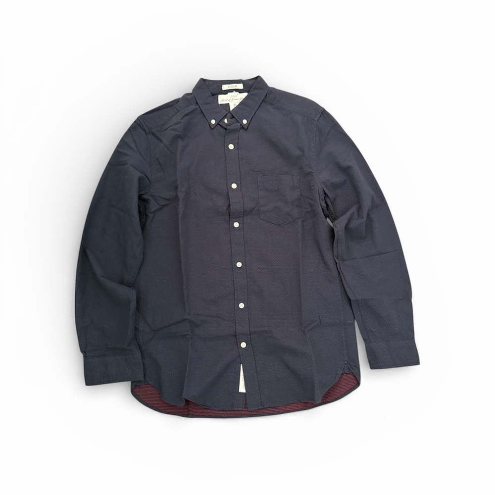 H&M Dark Blue Casual Button-Down Shirt